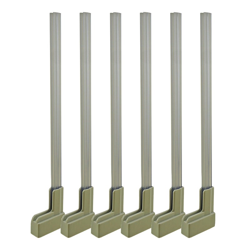 Master Magnetics Magnetic Sign Holder Pack for 12" Signs - 90 Degree Powerful Magnetic Base with 12" Acrylic Strip - For Door Frames and Metal Shelves - 2.28" L x 0.79" W x 13" H - 6-Pack - Image 1